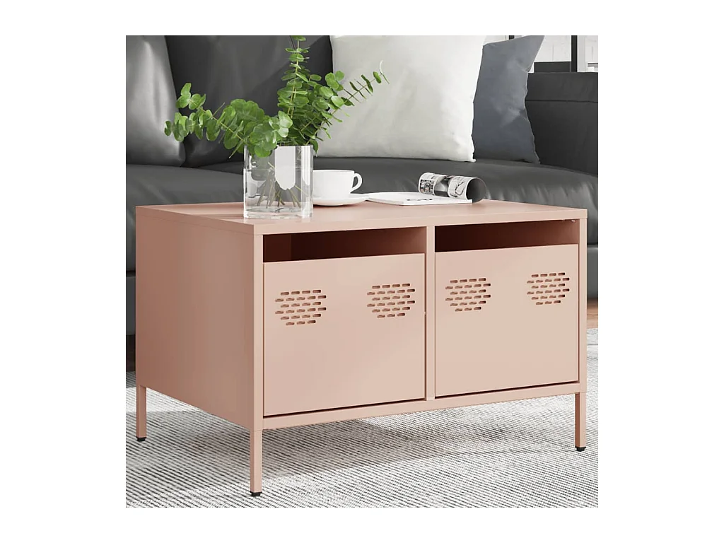 Tv-meubel | Tv-Bank | TV-kast68x50x43,5 cm koudgewalst staal roze