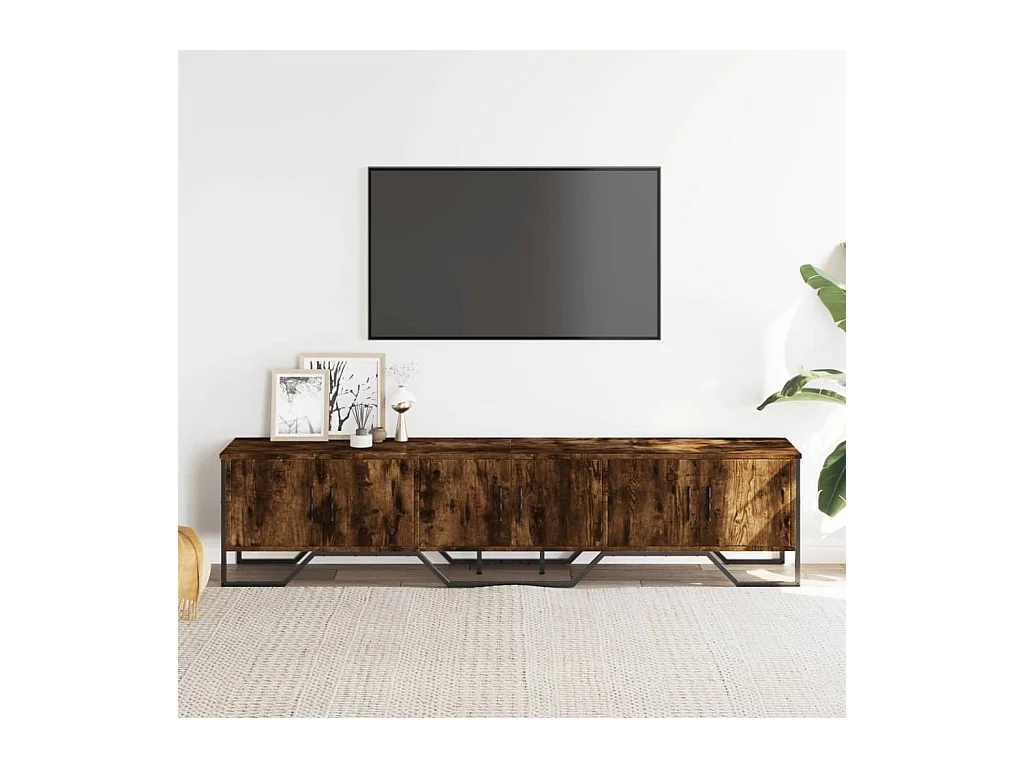 Tv-meubel | Tv-Bank | TV-kast180x34x41 cm bewerkt hout gerookt eikenkleurig