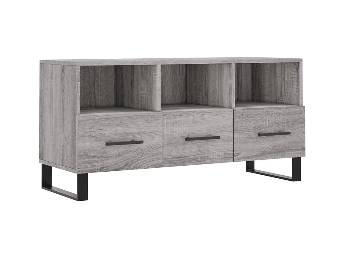 Mueble de TV | Mueble de salón madera de ingeniería gris Sonoma 102x36x50 cm