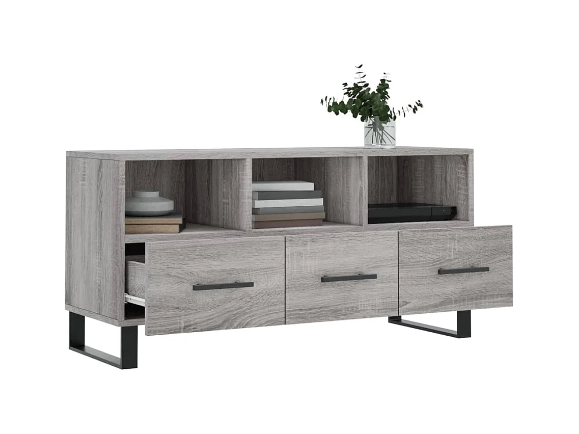 Mueble de TV | Mueble de salón madera de ingeniería gris Sonoma 102x36x50 cm