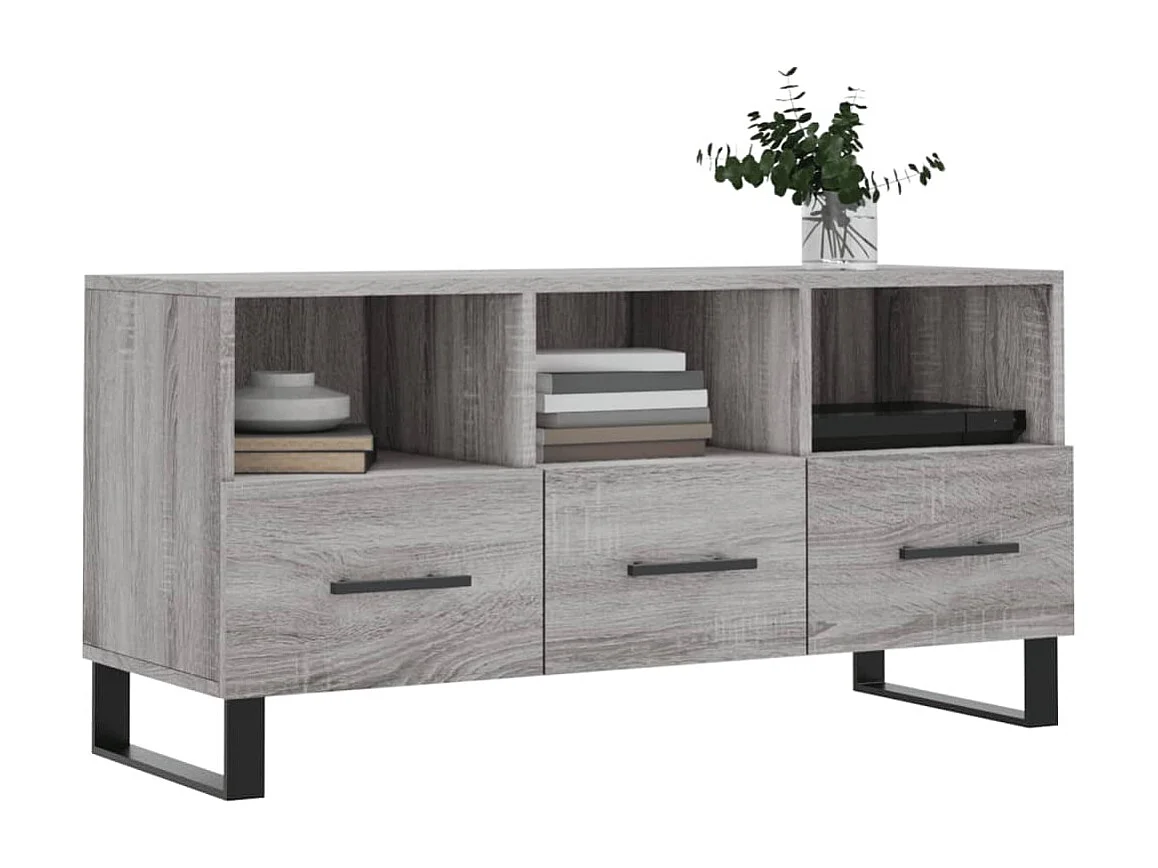 Mueble de TV | Mueble de salón madera de ingeniería gris Sonoma 102x36x50 cm