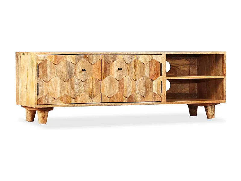 Meuble TV | Banc TV | Armoire TV Bois massif de manguier 118 x 35 x 40 cm