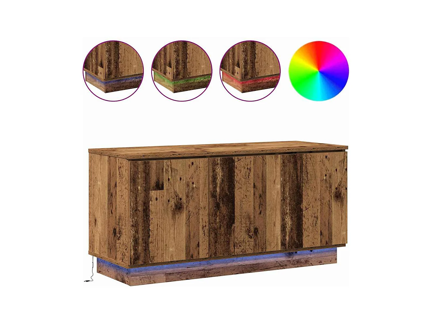 Meuble TV | Banc TV | Armoire TV Bois ancien 100x38x49 cm Bois d'ingénierie