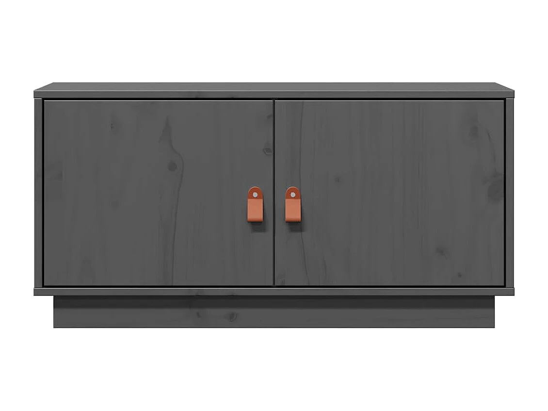 Meuble TV | Banc TV | Armoire TV Gris 80x34x40 cm Bois de pin massif