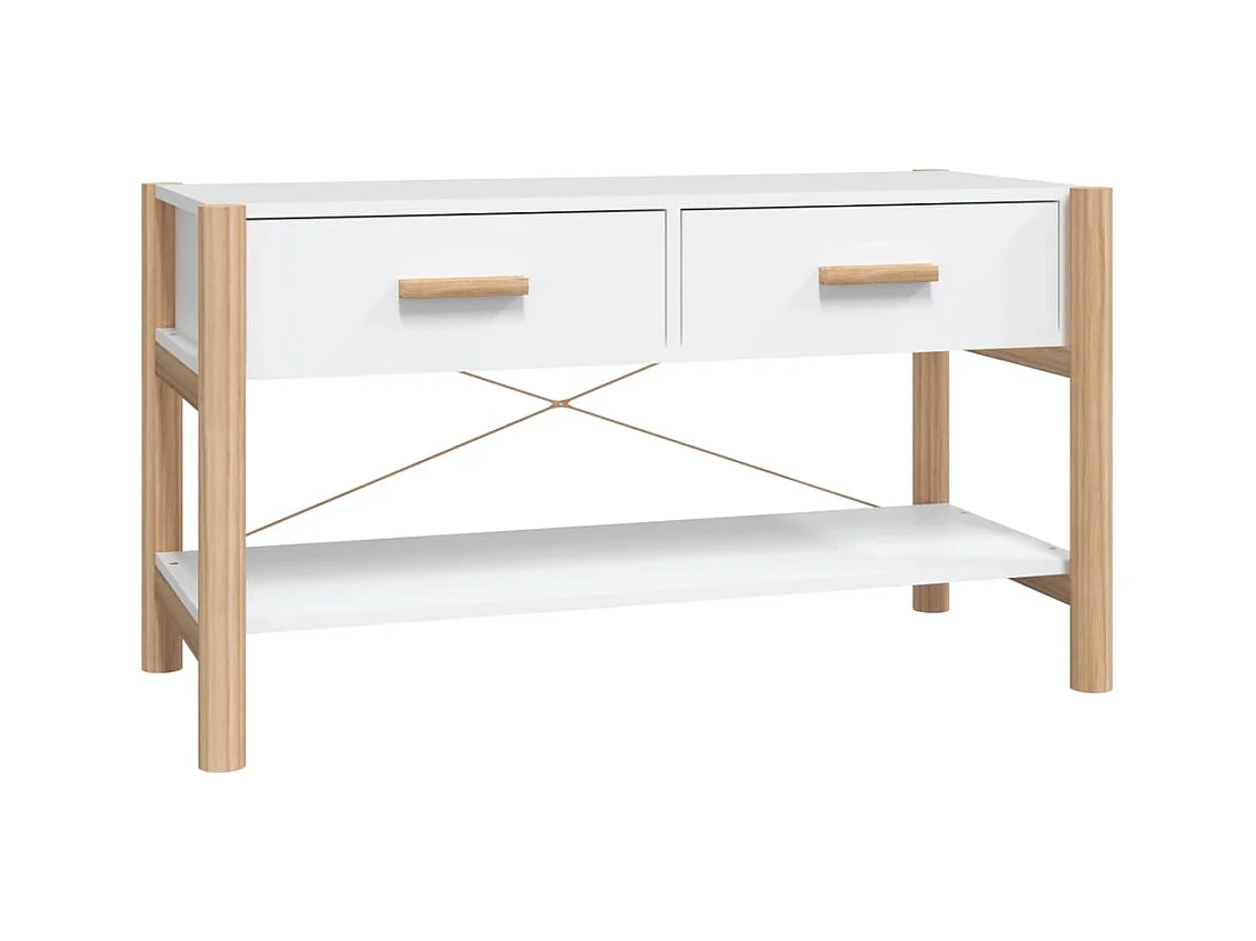 Mueble para TV  | Gabinete de TV |  Mueble de salón madera contrachapada blanco 82x38x45 cm