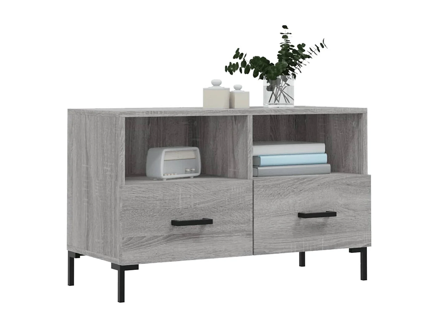 Mueble de TV | Mueble de salón madera de ingeniería gris Sonoma 80x36x50 cm