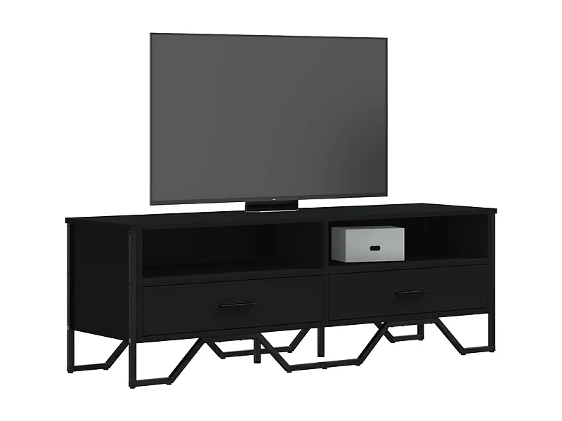 Mueble de TV | Mueble de salón madera de ingeniería negro 122x34x41 cm