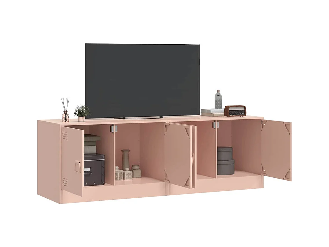 muebles para TV  | Gabinetes de TV |  Muebles de salón 2 unidades acero rosa 67x39x44 cm