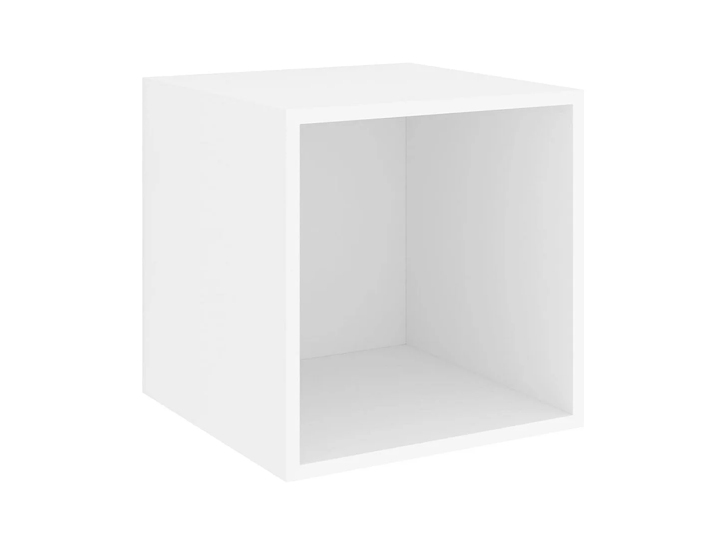 4-delige Tv-meubelset | Tv-Bank | TV-kast bewerkt hout wit