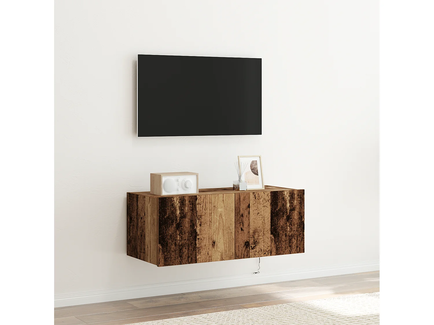 Mueble de TV | Mueble de salón Montado en la Pared Madera vieja 80 x 35 x 31 cm