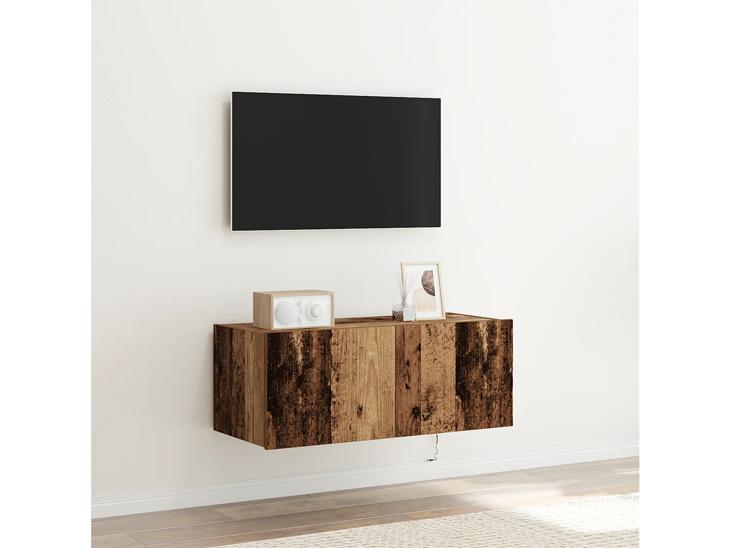 Mueble de TV | Mueble de salón Montado en la Pared Madera vieja 80 x 35 x 31 cm