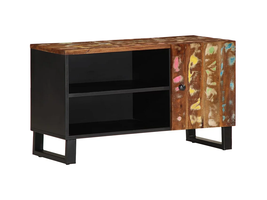 Mueble de TV | Mueble de salón madera reciclada y madera contrachapada 80x33x46cm