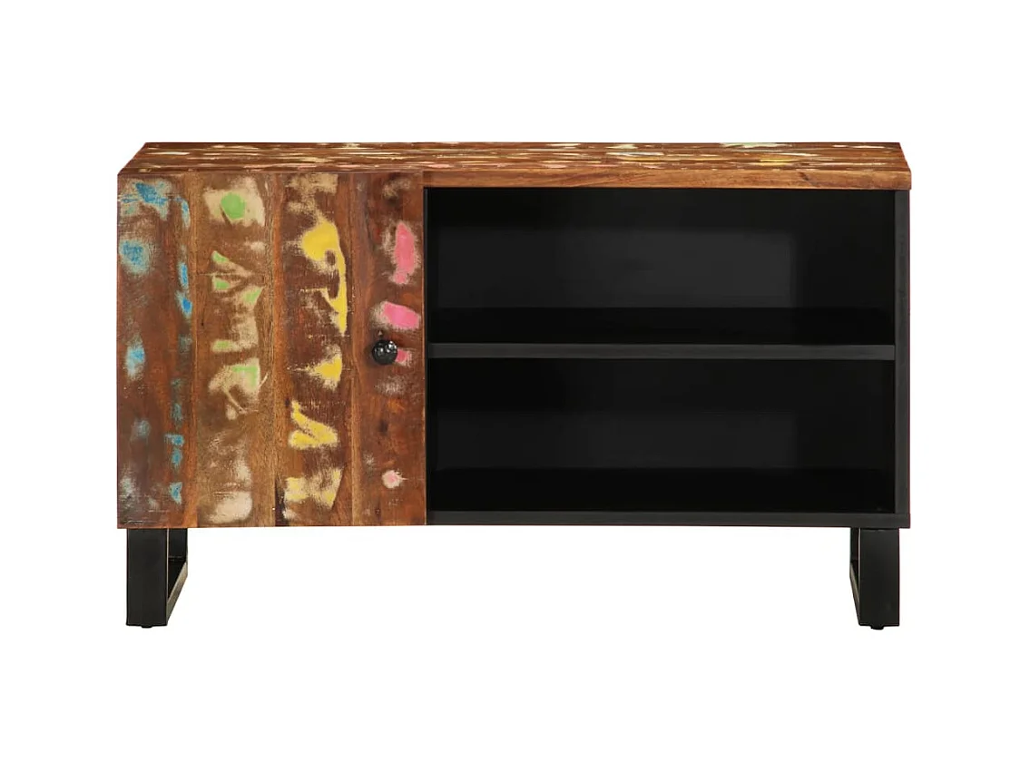 Mueble de TV | Mueble de salón madera reciclada y madera contrachapada 80x33x46cm