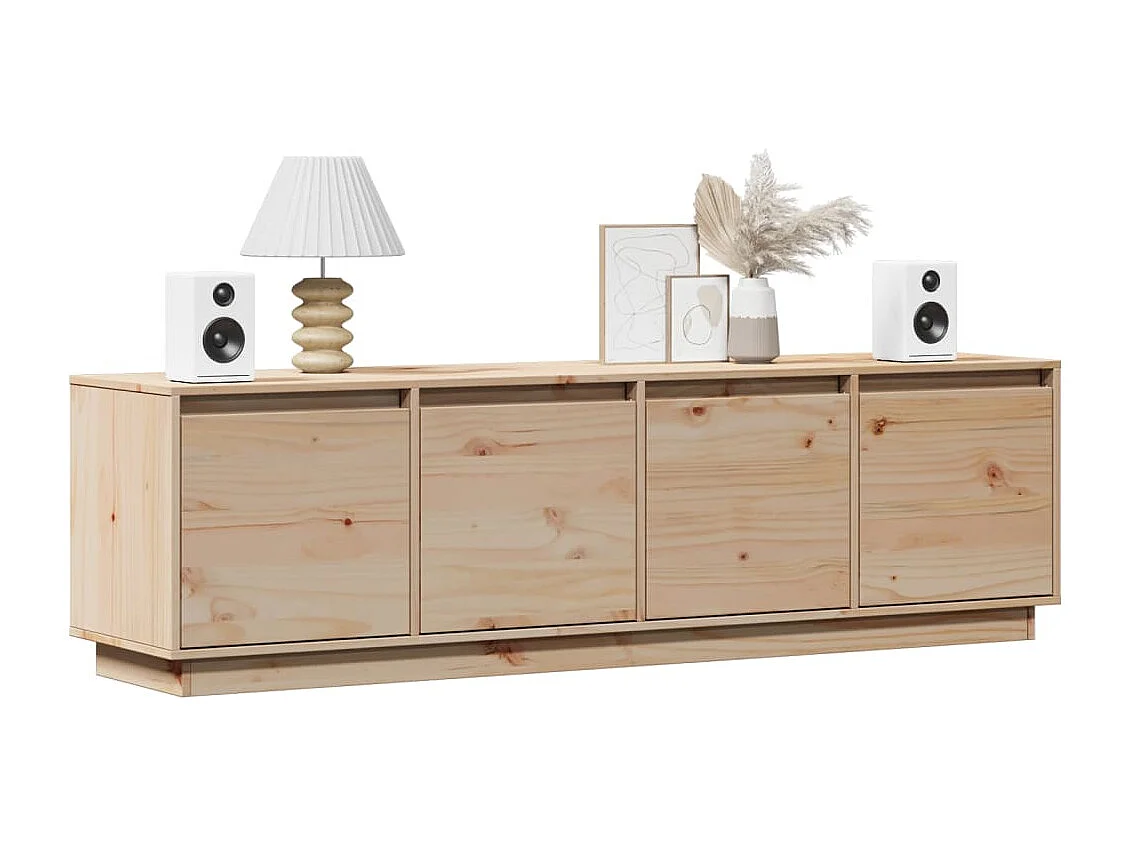 Mueble de TV | Mueble de salón de madera maciza de pino 156x37x45 cm