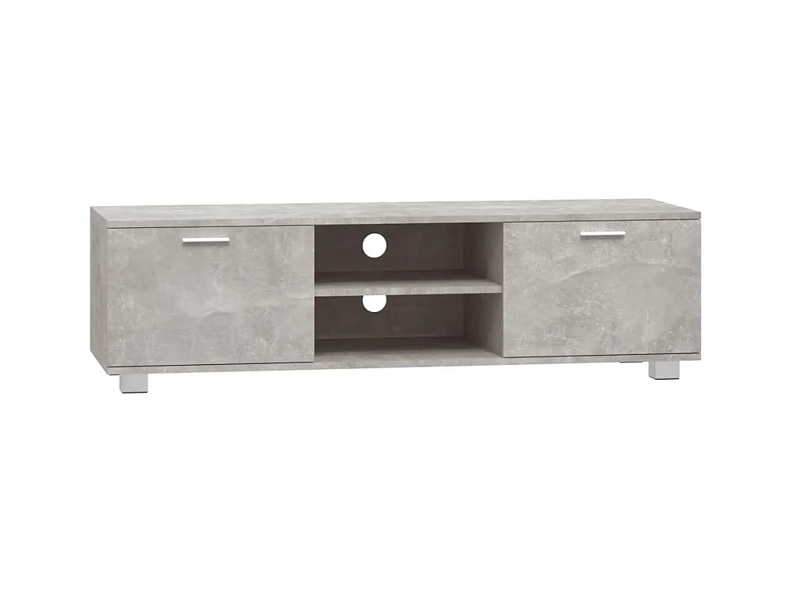 Mueble para TV  | Gabinete de TV |  Mueble de salón madera contrachapada gris hormigón 140x40,5x35cm