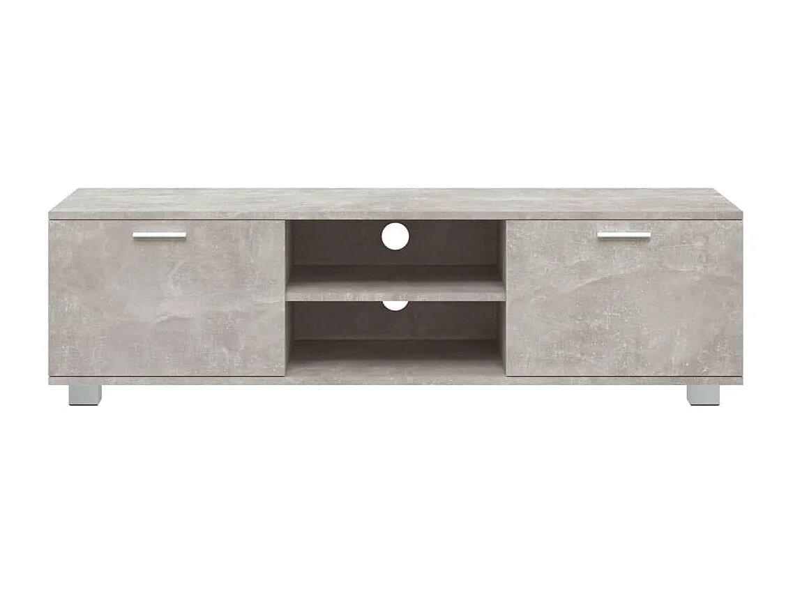 Meuble TV | Banc TV | Armoire TV Gris béton 140x40,5x35 cm Bois d'ingénierie