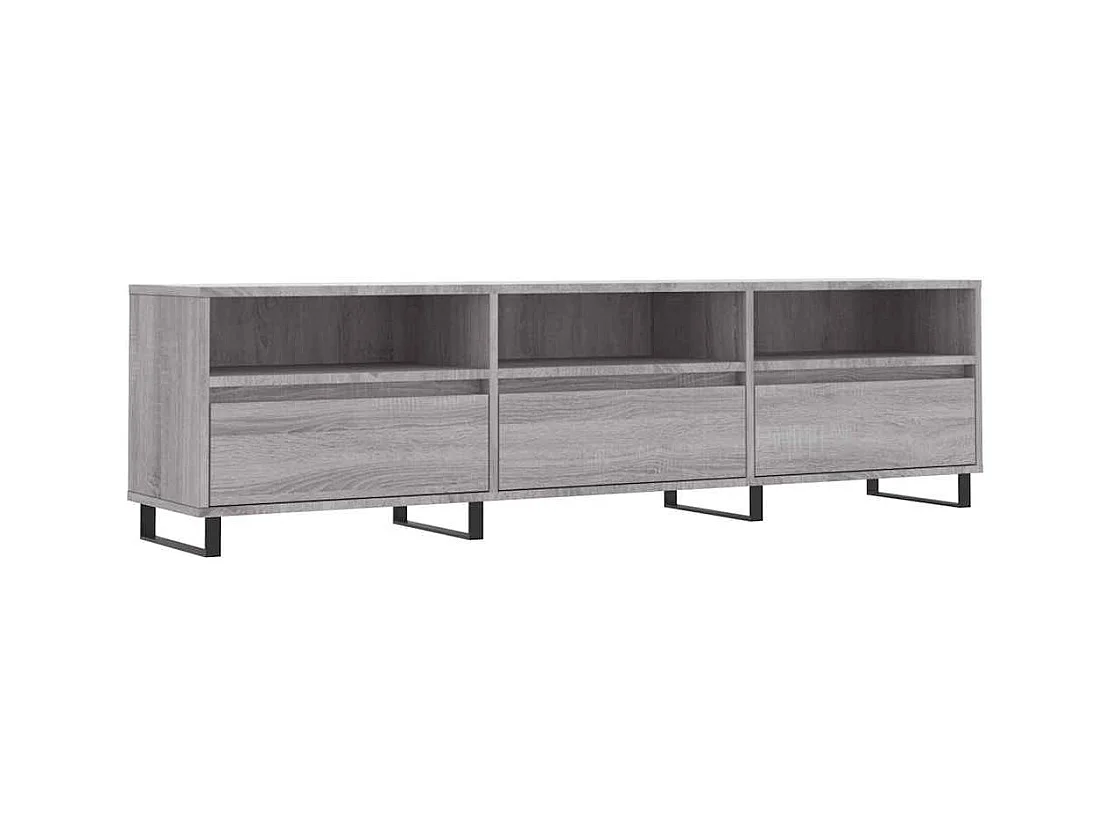 Mueble para TV  | Gabinete de TV |  Mueble de salón madera contrachapada gris Sonoma 150x30x44,5 cm