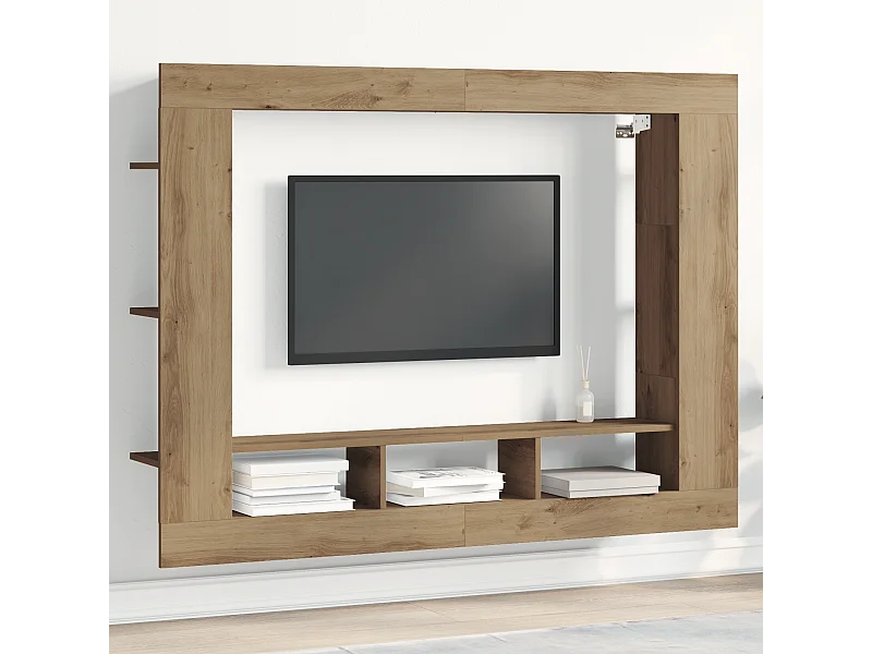 Meuble TV | Banc TV | Armoire TV mural en chêne artisan 152x22x113 cm
