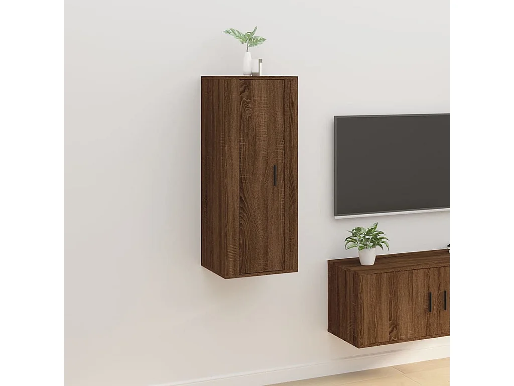 Tv-wandmeubel | Tv-Bank | TV-kast 40x34,5x100 cm bruin eikenkleur
