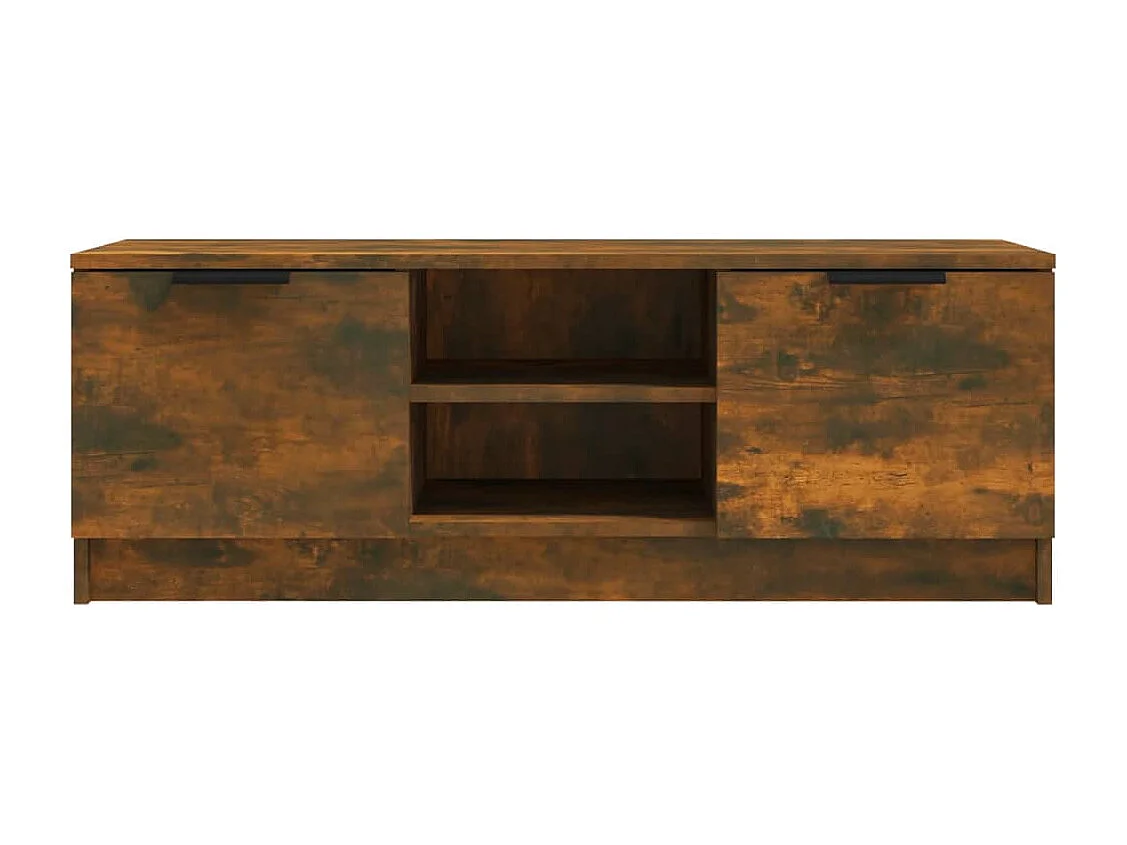 Meuble TV | Banc TV | Armoire TV Chêne fumé 102x35x36,5 cm Bois d'ingénierie