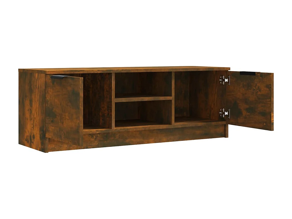 Meuble TV | Banc TV | Armoire TV Chêne fumé 102x35x36,5 cm Bois d'ingénierie