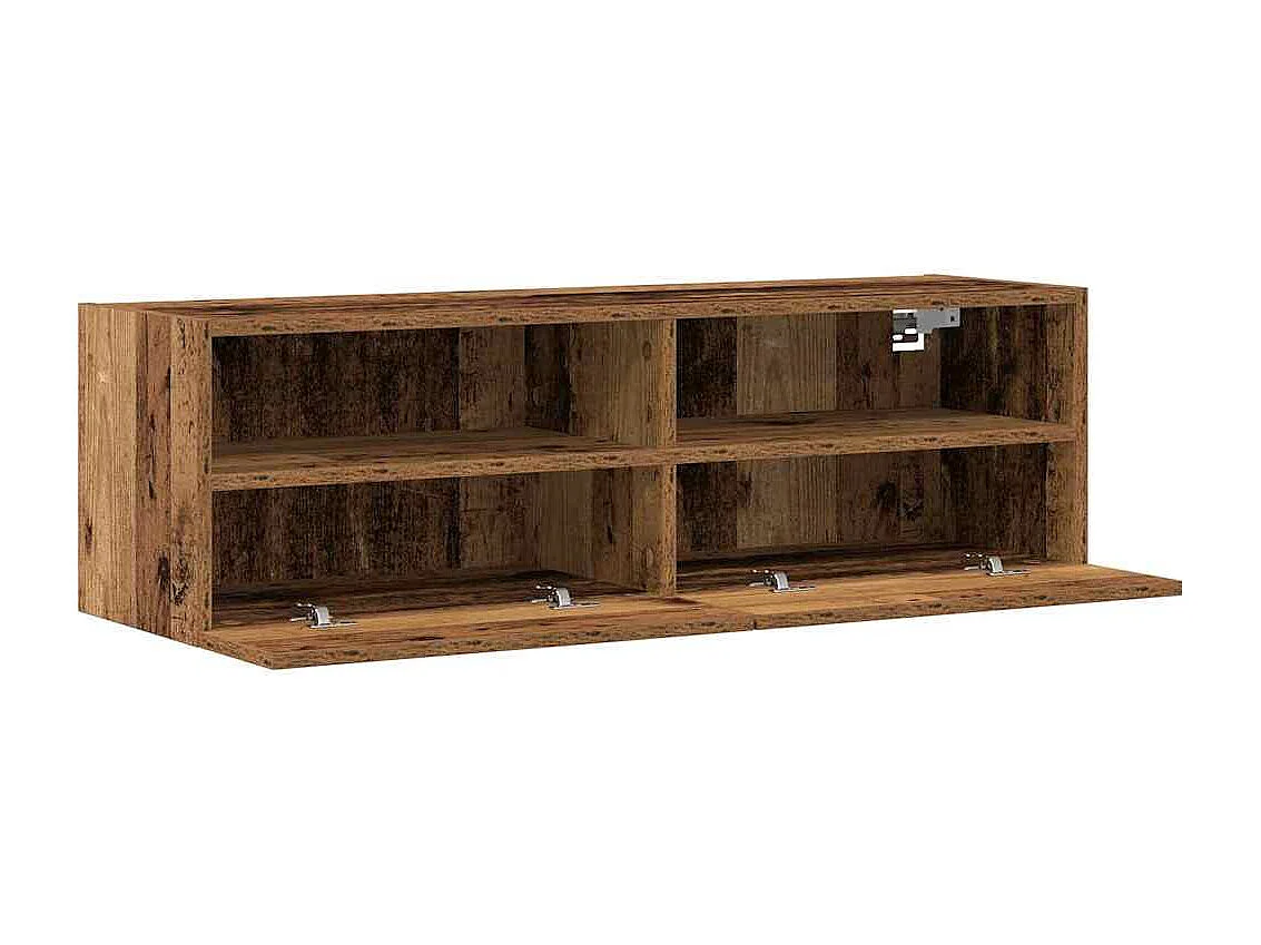 Tv-wandmeubel | TV-kast | Tv-Bank 100x30x30 cm bewerkt hout oud houtkleurig