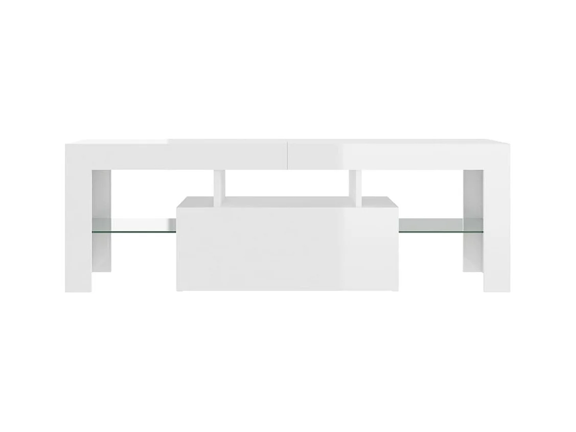 Mueble de TV | Mueble de salón con luces LED blanco brillante 120x35x40 cm