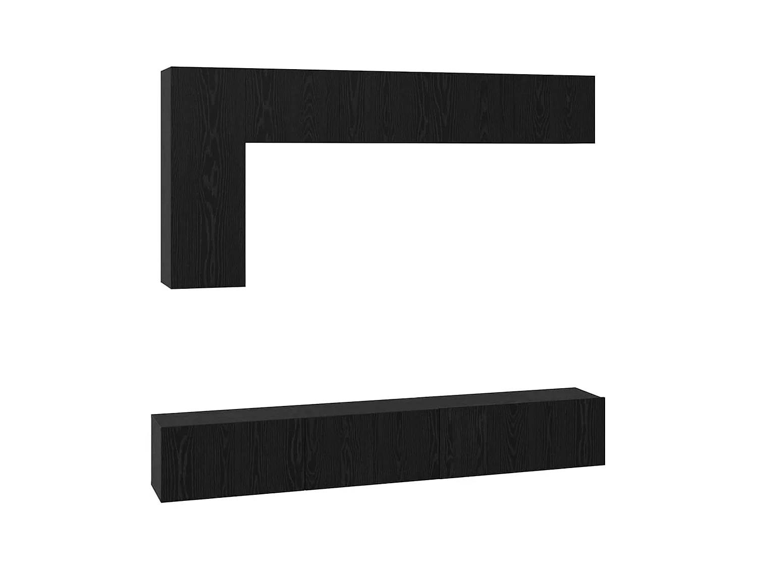Conjunto de Mueble de TV | Mueble de salón 6 pcs Roble negro 30.5 x 30 x 90 cm