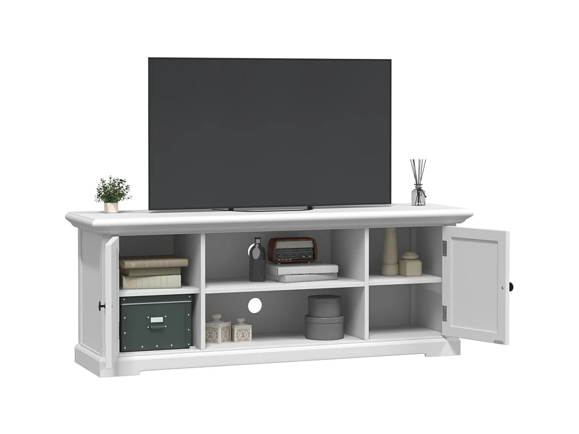 Mueble para TV  | Gabinete de TV |  Mueble de salón madera de ingeniería blanco 110x30x41 cm