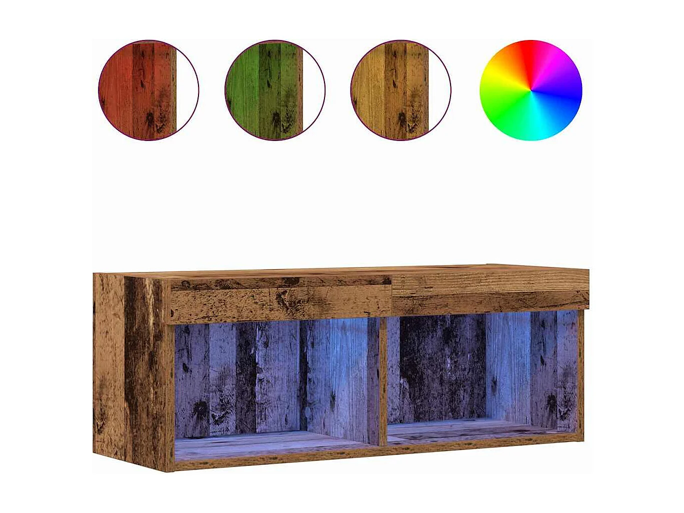 Mobile TV | Armadietto TV 2 pcs Legno vecchio 80 x 30 x 30 cm Legno multistrato