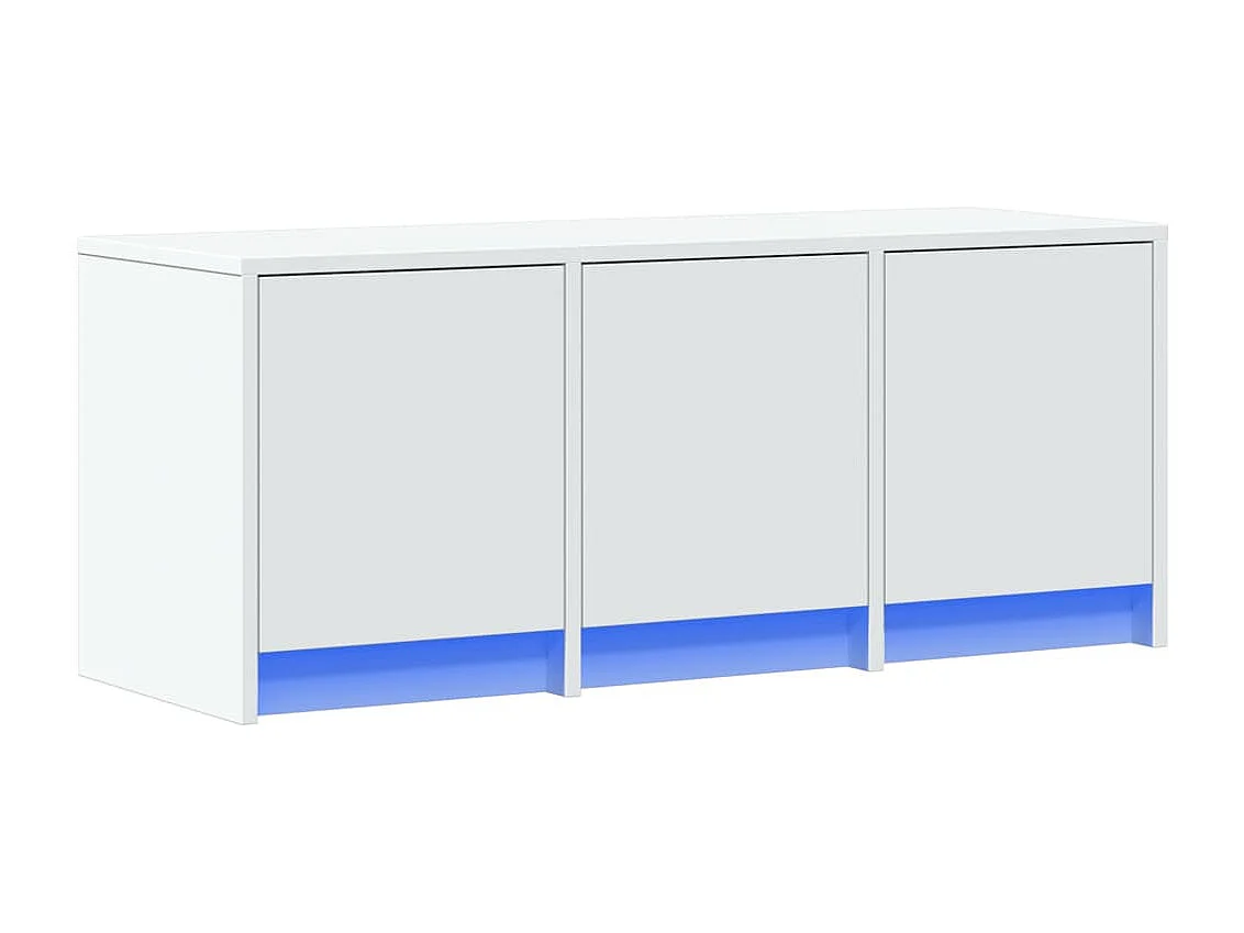 Mueble de TV | Mueble de salón con LED madera de ingeniería blanco 97x34x40 cm
