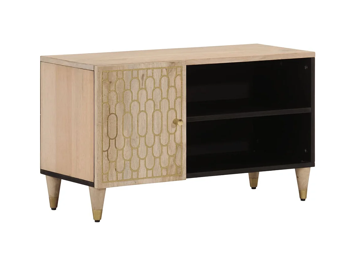 Mueble de TV | Mueble de salón madera maciza de mango 80x31x46 cm