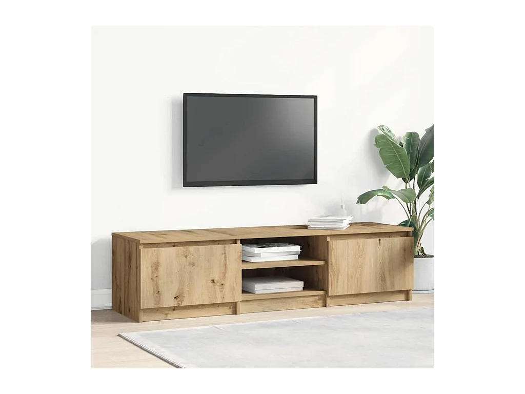 Mueble de TV | Mueble de salón madera de ingeniería roble artisan 140x40x36 cm