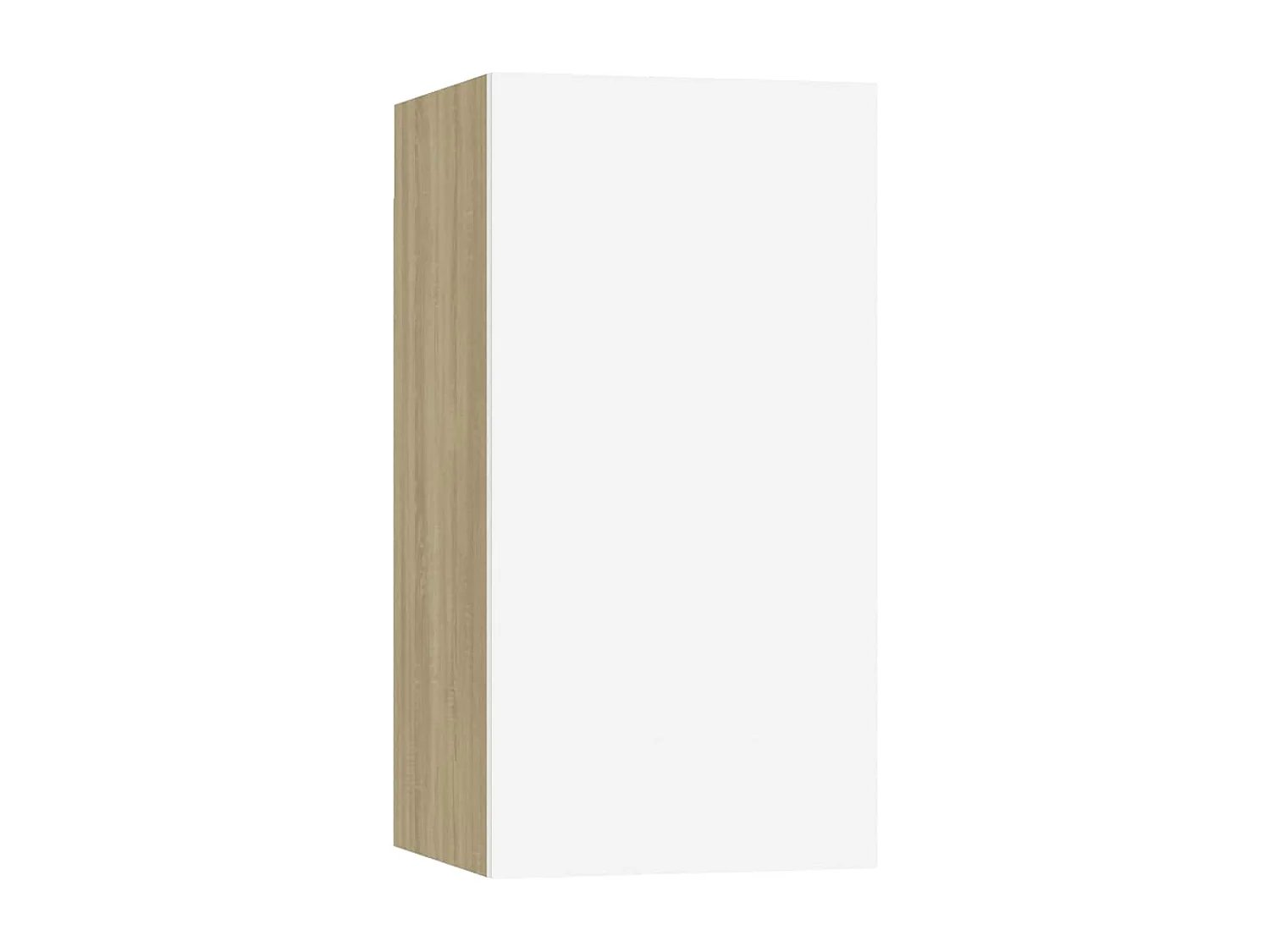 Meuble TV | Banc TV | Armoire TV Blanc et chêne sonoma 30,5x30x60 cm Bois d’ingénierie