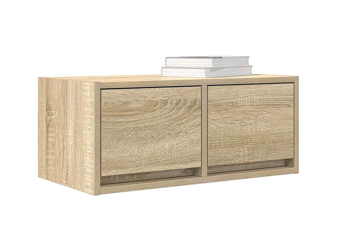 Tv-meubelen | Tv-Banken | TV-kasten 2 st 60x31x25,5 cm bewerkt hout sonoma eikenkleurig