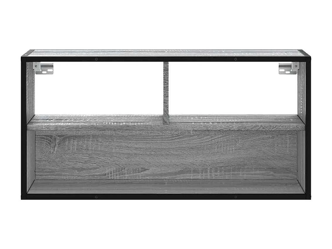 Tv-meubel | Tv-Bank | TV-kast80x31x39,5 cm bewerkt hout metaal grijs sonoma eiken