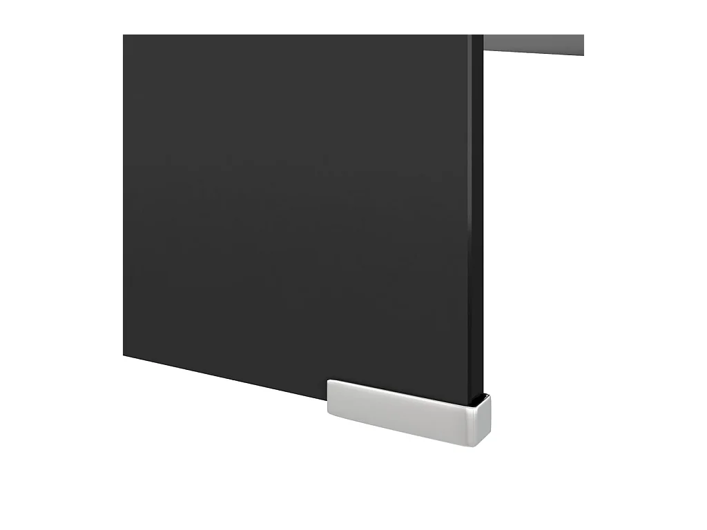 Mueble TV | Soporte para TV/Elevador monitor cristal negro 120x30x13 cm