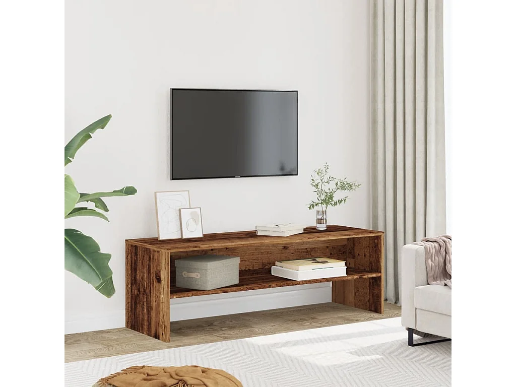 Meuble TV | Banc TV | Armoire TV vieux bois 120x40x40 cm bois d'ingénierie