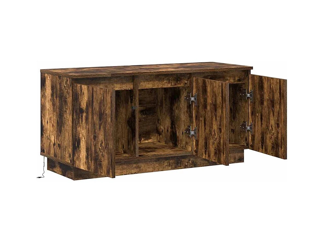 meuble TV | Banc TV | Armoire TV Chêne Fumé 100x38x49 cm Bois d'ingénierie