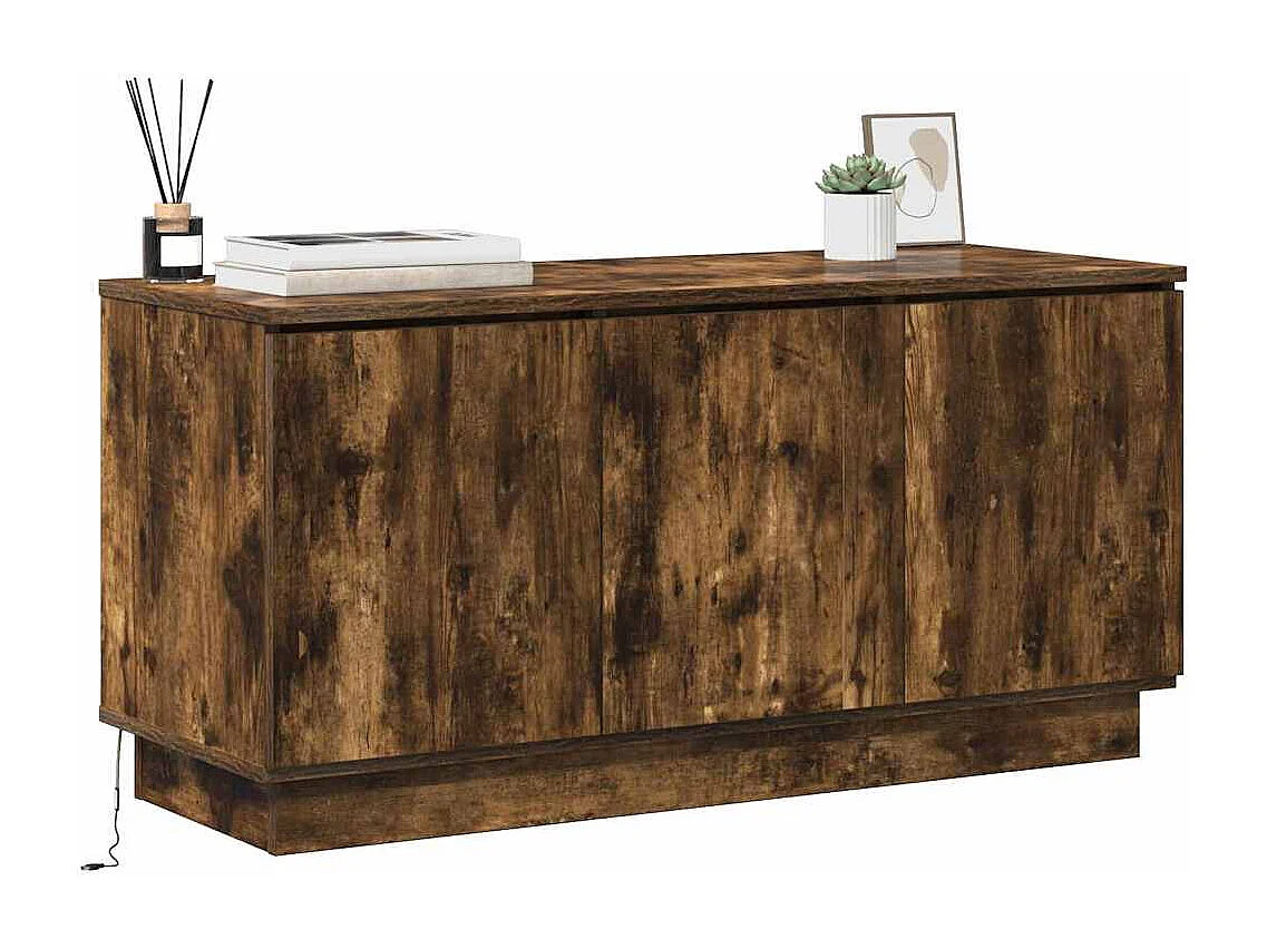 TV-kast | Tv-meubel | Tv-Bank Gerookt Eiken 100x38x49 cm Gelaagd Hout