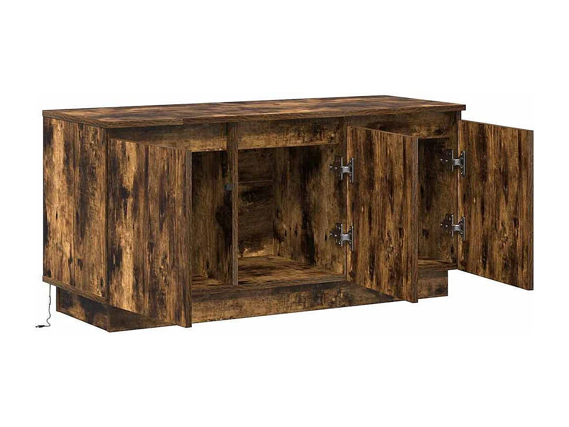TV-kast | Tv-meubel | Tv-Bank Gerookt Eiken 100x38x49 cm Gelaagd Hout