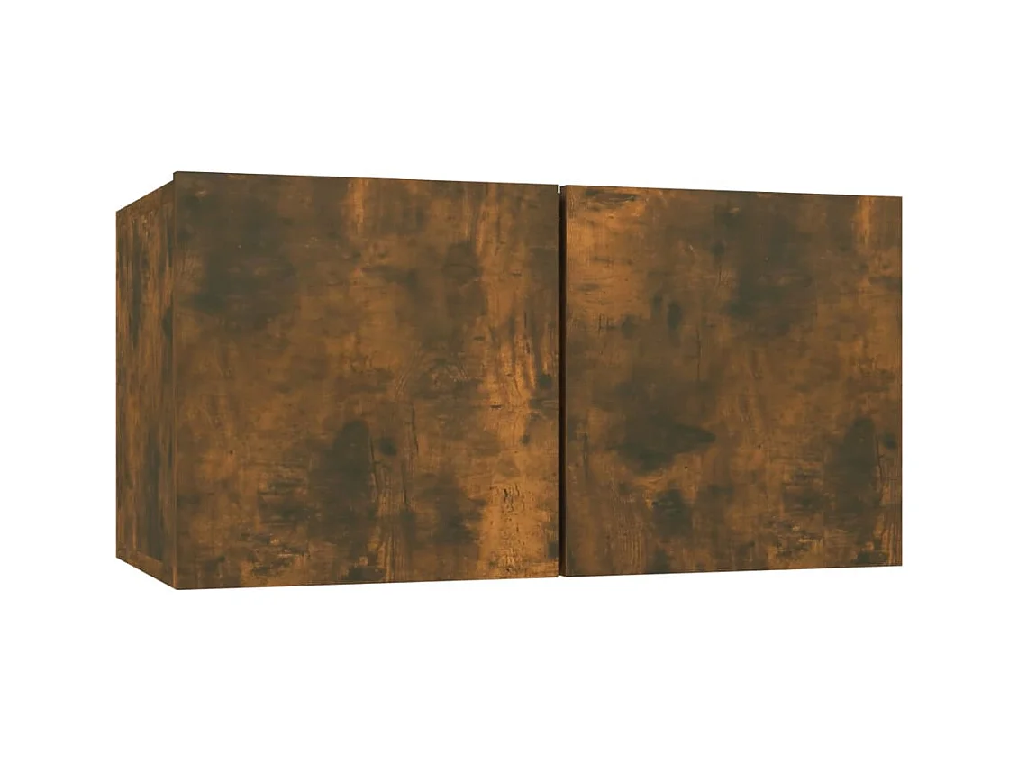 Meubles TV | Bancs TV | Armoires TV muraux 4 pcs Chêne fumé 60x30x30cm Bois d'ingénierie