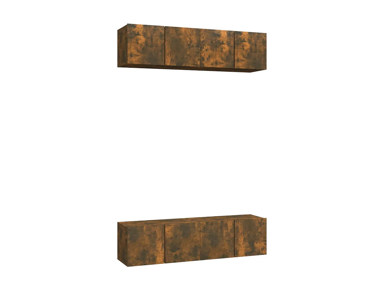 Meubles TV | Bancs TV | Armoires TV muraux 4 pcs Chêne fumé 60x30x30cm Bois d'ingénierie