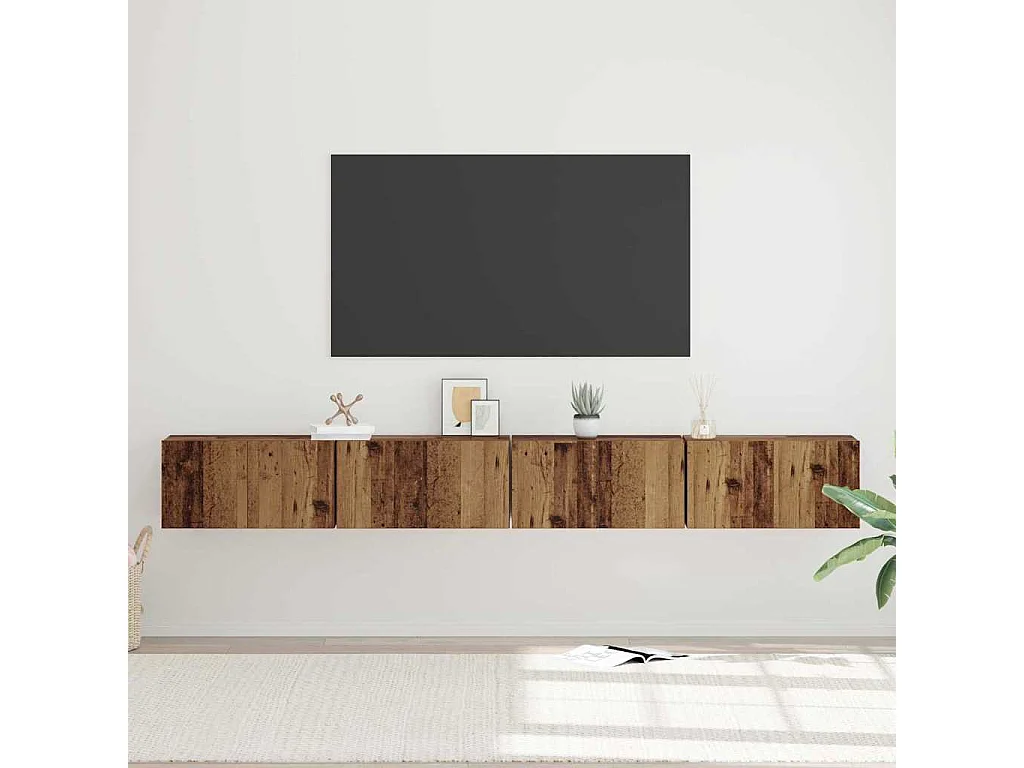Tv-meubelset | Tv-Bank | TV-kast 4 pcs Oude hout Medium 30 x 60 x 30.5 cm