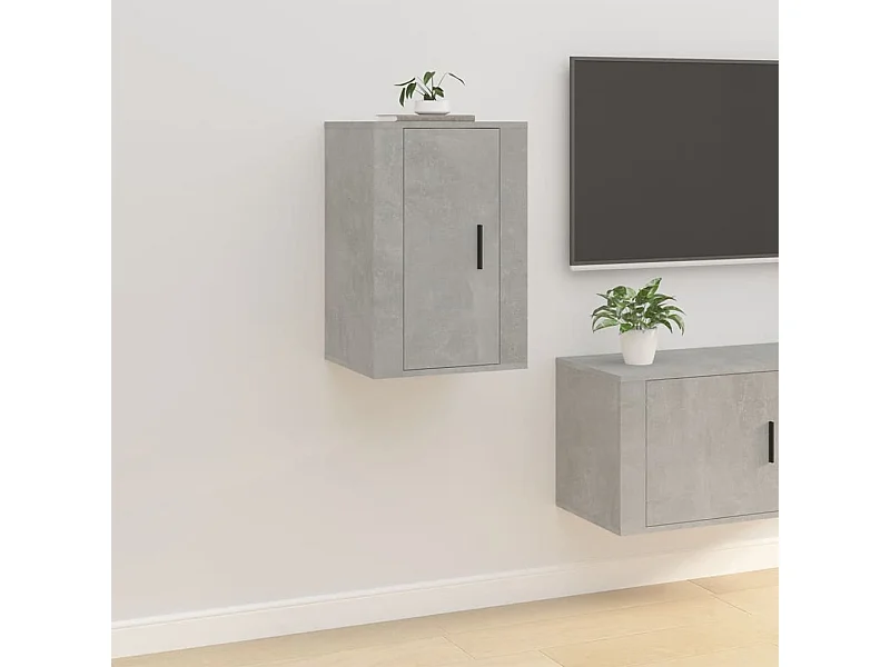 Mueble para TV  | Gabinete de TV |  Mueble de salón de pared gris hormigón 40x34,5x60 cm