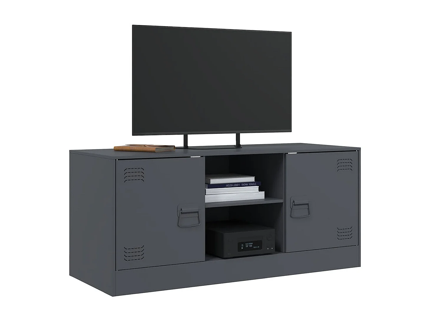 Tv-meubel | Tv-Bank | TV-kast 99x39x44 cm staal antracietkleurig