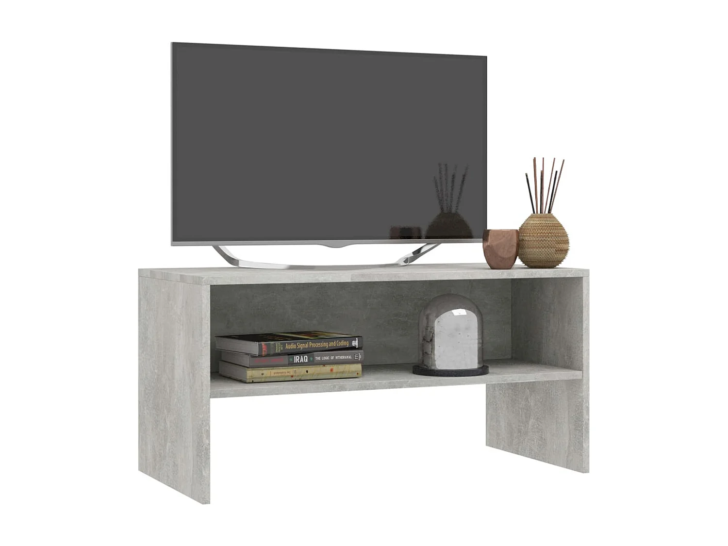 Meuble TV | Banc TV | Armoire TV Gris béton 80x40x40 cm Bois d'ingénierie