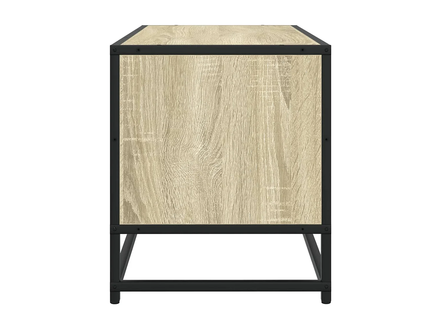 Tv-meubel | Tv-Bank | TV-kast80x34,5x40 cm bewerkt hout metaal sonoma eikenkleurig