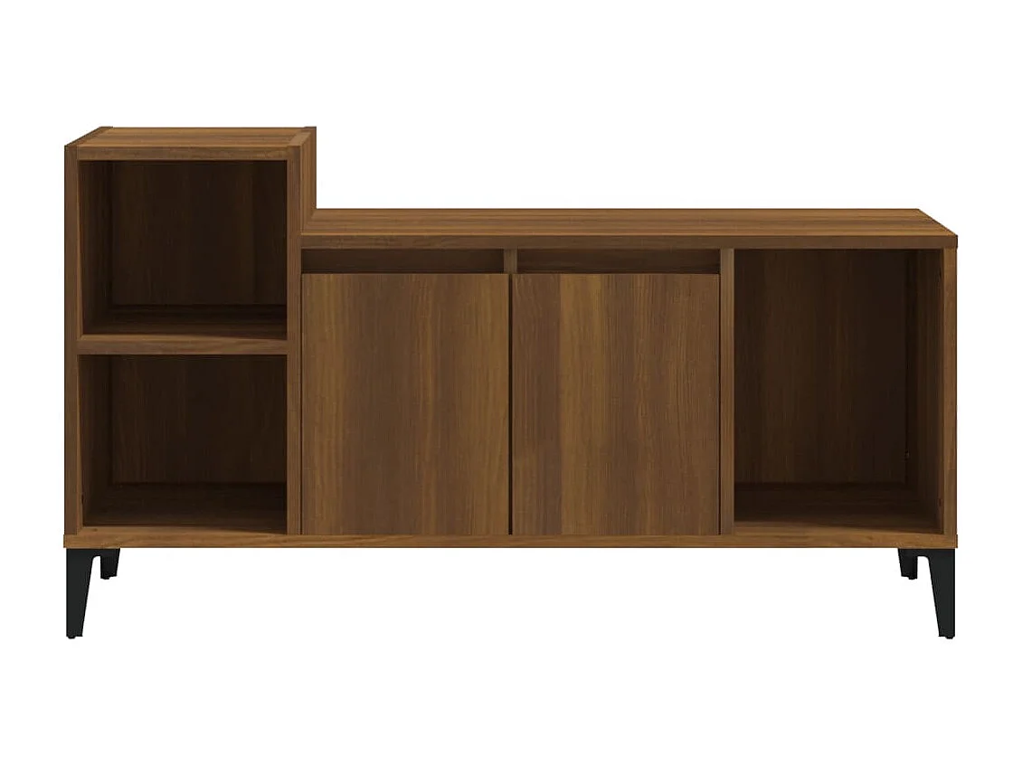 Mueble para TV  | Gabinete de TV |  Mueble de salón madera contrachapada marrón roble 100x35x55 cm
