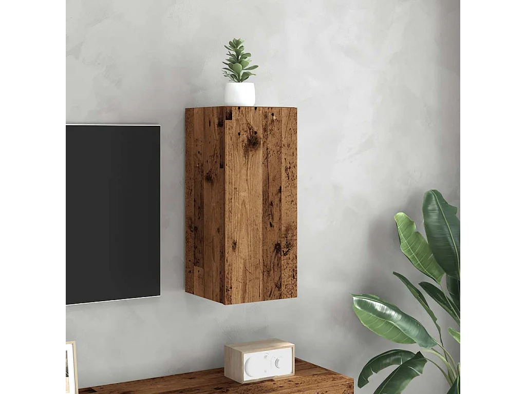 Mueble para TV  | Gabinete de TV |  Mueble de salón madera de ingeniería envejecida 30,5x30x60 cm